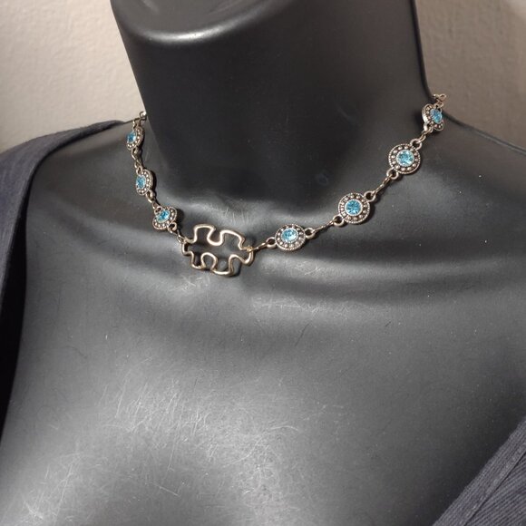14.5 Inch Cute Puzzle Piece Necklace - Picture 1 of 7